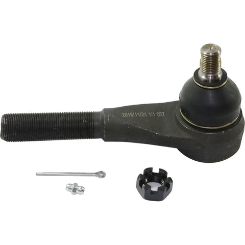 Chevy Blazer 4x4 Front Inner Tie Rod End Replacement And Steering Drag Link Beefed Up Direct Fit OE Grade Steering Arm End For GMC Compatibility Rugged Off Road Reliability, black metal tie rod end with grease fitting and cotter pin