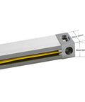 Top Shelf Two Axis Digital Calipers Readout Kit featuring 2 precision linear encoder scales, close-up view of alloy scale measurements.