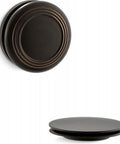 PureFlo Cable Bath Drain Trim with Traditional Push Button Handle in Oil Rubbed Bronze, Model K-T37396-2BZ, front view
