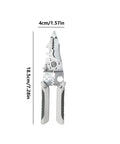 Heavy Duty Stainless Steel Wire Stripping Pliers, 18.5cm, ergonomic grip for cutting copper, iron, aluminum wires.