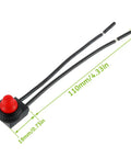 Waterproof Push Button Switch 12V On Off SPST With 4.5 Inch Leads For Motorcycle And Car Red Pack Of 5 Durable, Dustproof, IP67 Rated, Heavy Duty Sealed Aluminum Body, Built Tough For Off Road, Street Bikes, ATVs. 110mm leads, red switch