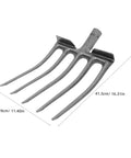 Heavy Duty Steel Garden Fork For Soil Loosening And Deep Soil Turning, Manure Fork For Root Crops Harvest, size dimensions shown