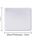 Sublimation Blank White Square Mouse Pads 9.4 x 7.8 x 0.12 Inches 3mm Thick for Heat Transfer Printing with size dimensions shown