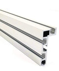Rock Solid 75 Series Aluminum T Slot Miter Track 1000 Millimeter Router Table Jig Rail stacked in alignment showing durable aluminum construction.