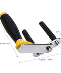 One Pair Adjustable Drywall Hoist And Gypsum Board Lifter Featuring Non Slip Safety Handles For Moving Plasterboard Ceramic Tiles And Glass Panels, close-up view of lightweight hoist with rubber grips.