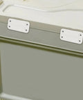 Cooler Hinge Repair Kit With Stainless Steel Screws For 50 To 165 Qt Ice Chests Plastic Lid Replacement installed view