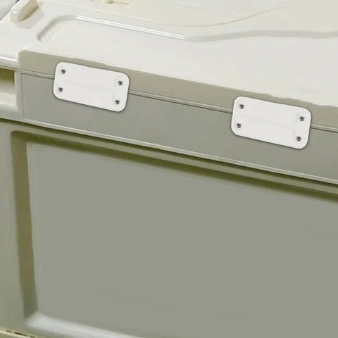 Cooler Hinge Repair Kit With Stainless Steel Screws For 50 To 165 Qt Ice Chests Plastic Lid Replacement installed view