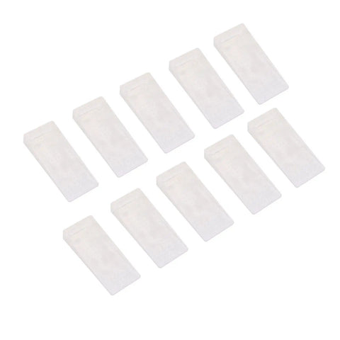 Clear flexible door stop wedges adhesive backing 10 pack anti collision door stoppers no drill installation stackable quiet guard