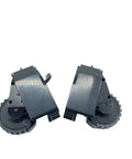 Robust Vacuum Cleaner Wheel Motor And Traveling Wheel Modules For Left And Right Side No Hassle Install side view of black wheel modules