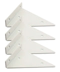 Heavy Duty Triangle Shelf Brackets 4 Pack Rock Solid Invisible Wall Supports Knockout Load Capacity Matte Black Iron Corner Braces for easy floating displays.
