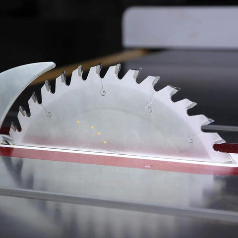 10 Inch Super General Thin Kerf Table Saw Blade With 40 Tooth, 3/32 Inch Kerf, 5/8 Inch Bore, Nickel Armor Coating close-up