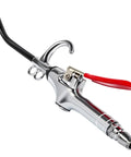 Metal air blow gun with red trigger, copper valve, for quick dust blow off, Pro Grade High Volume Air Blow Gun With Aluminum Guard For Quick Dust Blow Off