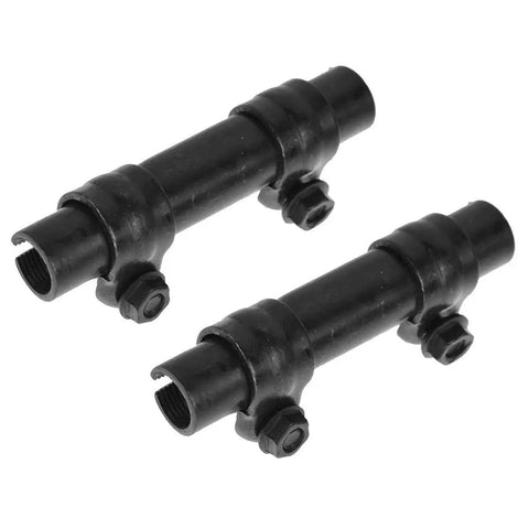 Truck Grade Steering And Suspension Kit With Ball Joints Tie Rods And Wheel Hubs For Chevy And GMC Full Size Trucks Suburban 1995 1999 And 1995 2000 12 Piece Sealed Bearing Set Direct Fit, two black inner tie rods