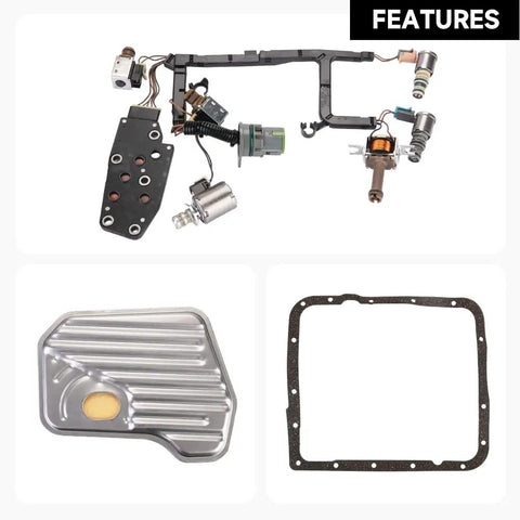 4L60E 4L65E Transmission Solenoid Kit Master Assembly All In One Repair Kit For GM Automatics 1993 To 2005 components shown