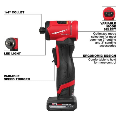 3485-22 Brushless Right Angle Die Grinder Kit Featuring Responsive Four Mode Variable Speed Control Up To 20000 Rpm Instant Accessory Swap Built Tough For No Sweat Grinding Polishing And Pro Shop Metalwork On Site