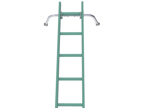 Ladder Stabilizer Heavy Duty Aluminum Extension Accessory for Roof Gutter Guard Cleaning Tools Ladder Stand Off Wing Span and Wall Ladder Hooks with Non Slip Rubber Bottom Pad Patent on extension ladder