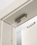 Heavy Duty Magnetic Door Catch 70 Pound Stainless Steel Cabinet Magnets For Kitchen Cupboard Wardrobe Closet Drawer Latch Three Point Eight Inches Built For Everyday Use Strong Magnetic Hold 10 Pack installed on a cabinet.