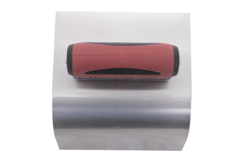 Concrete Curb Hand Tool With 6 Inch Wide Blade, 3 1/2 Inch Face, 104 Degree Angle, Heavy Gauge Stainless Steel, DuraSoft Handle