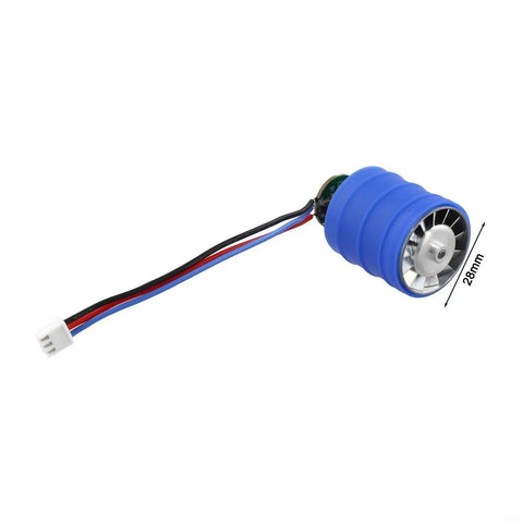 Super Hot Turbofan Fan Motor With 7.4V Brushless DC Engine Chilling Electronics Fast At 80K RPM Metal Duct showing size and design details.