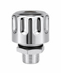 Vourtm 3/4 Npt Hydraulic Breather Cap with 40 Micron Filtration vent cover in chrome alloy, ideal for heavy machinery fluid protection.