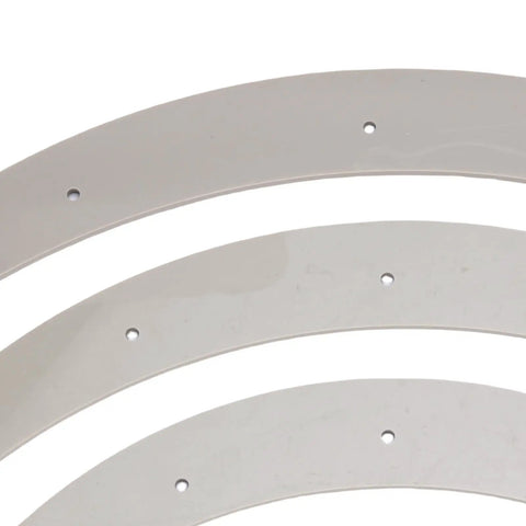 Close-up of round router templates from Total Shop Must Have Heavy Duty Round Corner Radius Router Template Set.