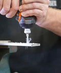 Using a 8 Piece Drill Tap Tool Kit For Aluminum Brass Copper Plastic And Mild Steel, Tap Deburr And Drill In One Step on metal