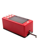 Portable Surface Roughness Tester Dead Accurate Metal Plastic Wood Finish Gauge With Knockout showing a red handheld device with display.