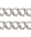 Ten metal shielded ABEC-5 miniature ball bearings, 4x7x2.5 mm, L-740ZZ MR74ZZ