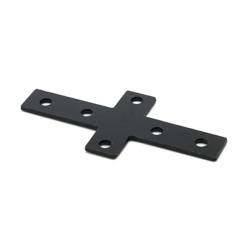 Beefy Cross Mending Plate Set Heavy Duty 2mm Carbon Steel Repair Brackets For Wood Furniture And Outdoor Structures Black Reinforcement Plates With Screws 3.94 X 1.89 X 0.63 Inches