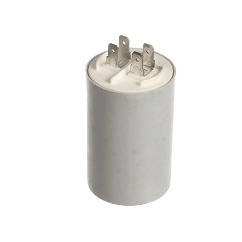 Top Notch 115V 120V Range Capacitor OEM Replacement Part For Ovens And Stoves Easy Install Durable Reliable Electrical Component For Heavy Duty Cooking Appliances Perfect Fit And Long Lasting Performance, white cylindrical capacitor with metal terminals