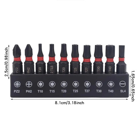 Dude, Score This Rock Solid 10 Pc Metric Torx Bit Kit Made From Tough Alloy Steel For Serious Heavy Duty Repairs With Precise Fit And Unbeatable Impact Resistance. 10-piece metric Torx bit set with magnetic case, T10-T40, alloy steel