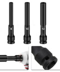 Heavy Duty 3PCS Chrome Vanadium Socket Adapter Set For Impact Wrench Fits 8mm 10mm And 12mm Hex Heads With Sweet 1/2 Inch Drive Interface Totally Rock Solid Gear Head Upgrade, black adapters