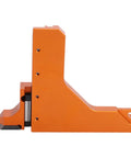 Heavy Duty Aluminum Alloy Height Gauge And Depth Ruler Offering Dual Measurement Scales For Exact Router Bits And Sawblade Measurements, side view.