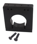 Heavy Duty Aluminum Motor Bracket For Engravers 52 65 80mm Center Hole Spindle Holder Mount Kit with screws, black finish.