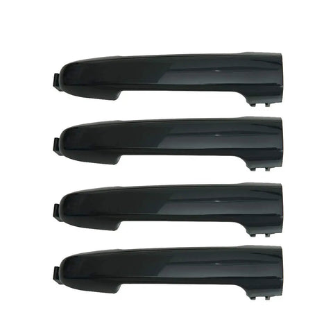 Black Exterior Door Handle Set For Hyundai Sonata 2005 2006 2007 2008 2009 2010 Front Driver Passenger Rear Left Right 4 Pcs Replacement Kit