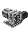Hardcore Cnc Rotary Fourth Axis Upgrade Featuring A Bulletproof 80Mm Four Jaw Chuck With A Snappy 20 To 1 Right Angle Gearbox for precision motor.