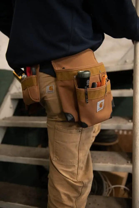 Legacy Standard Tool Belt With 11 Pockets Padded Comfort Brown 1200 Denier Polyester Rain Defender water repellent on person