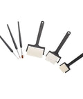 Hella Versatile 6 Piece Foam Painting Roller And Detail Brush Set For Art Projects Washable Craft Supplies That Make Creating With Crafters A Ridiculous Breeze Today, featuring black handles and white foam heads.