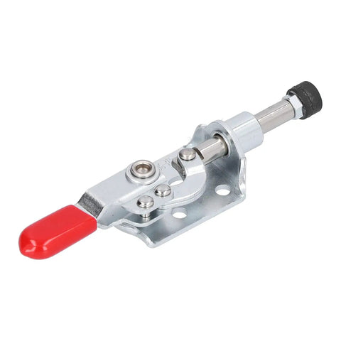 Heavy Duty Push Pull Toggle Clamp With Quick Release For Woodworking And DIY Projects 40Kg Holding Capacity Reliable Fast Positioning Jig Stainless Steel Clamp For Welding Repair And Manufacturing, red handle