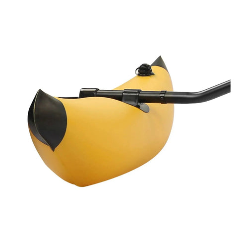 Inflatable Stabilizer Kit For Canoe And Kayak, Portable PVC Outrigger With Lightweight Build, Yellow, attached to canoe
