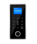 Front view of Waterproof 4 In 1 Fingerprint Access Control Kit with IP68 metal keypad and digital display screen, vertical position.