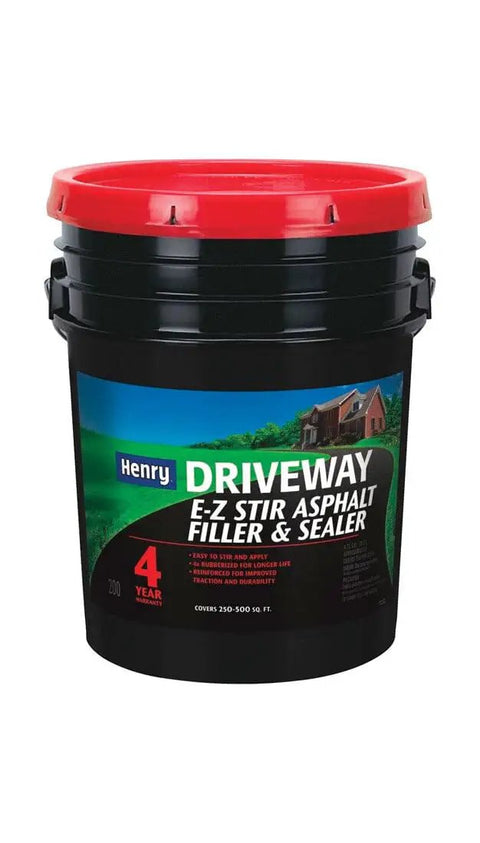 5-gal pail of EZ Stir Rubber Driveway Asphalt Filler Sealer For Cracks Up To One Eighth Inch Quick Patch For Blacktop