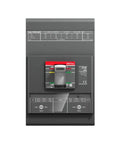 Heavy Duty Three Pole Circuit Breaker Xt4h With 150 Amp Rating And Ekip Ls Trip Unit, front view with on/off switch.