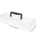 Grab And Go Portable Plastic Toolbox With Handle, 13.1 in large capacity organizer with solid compartments for fasteners.