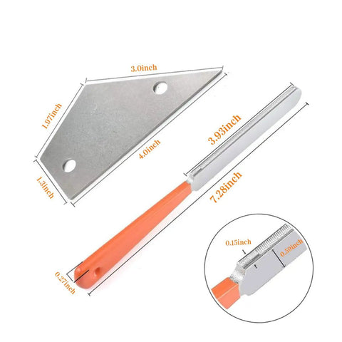 Luthier Tool Kit For Setup With Fret Crowning File Stainless Steel Fret Rocker dimensions in inches for DIY fret work