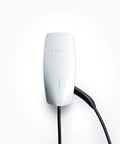 Tesla Universal Wall Connector For Home EV Charging Dual Plug NACS And J1772 Level 2 EV Charger Up To Eleven Point Five Kilowatts Forty Eight Amps Compatible With All North American EVs Energy Star Partner Fast And Reliable white front view