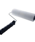 Slick 13mm Spiked Paint Roller With Ergonomic Plastic Handle For No Sweat Bubble Removal And Crisp Wall Prep, featuring dense microfiber cover.