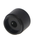 Black Aluminum Rotary Potentiometer Knob With 0.24 Inch Hole 20mm By 16mm Size PU Interior For Durable Protection Easy Gripping Dial