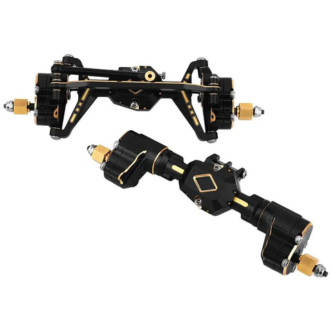 Brass Portal Axles Front And Rear Set For 1 By 18 RC Crawler Heavy Duty Upgrade With Full Brass Housings Hard Steel Shafts