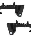 BXZ front bumper cover support retainer brackets, pair in black plastic with metal insert for 2016–2019 Chevrolet Cruze.